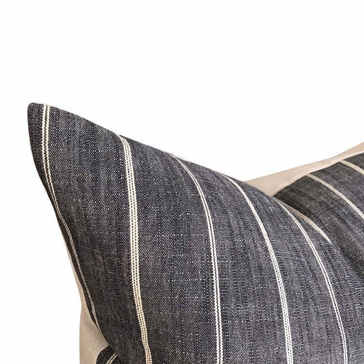 Designer 'Fritz Washed' in Peppercorn Pillow Cover