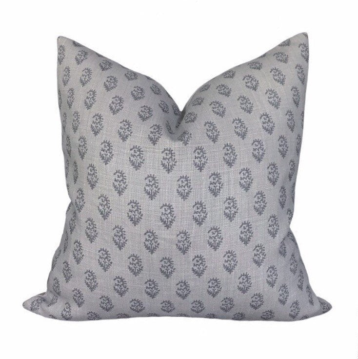 Peter Dunham Designer PIllow Cover Rajmata in Ash/Gray