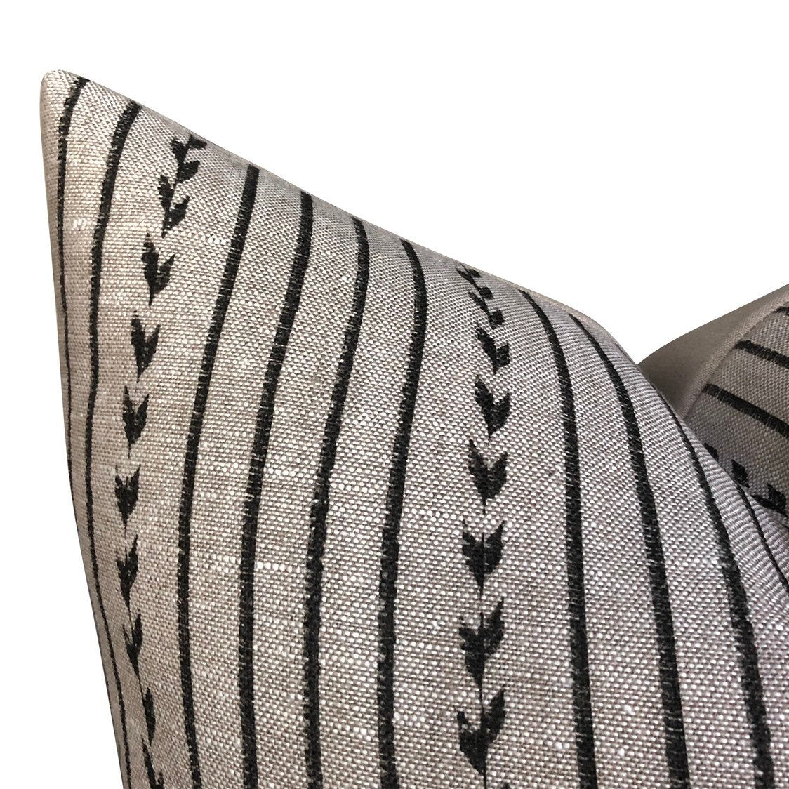 Designer Clay McLaurin Yucatan Stripe Pillow Cover in Jet