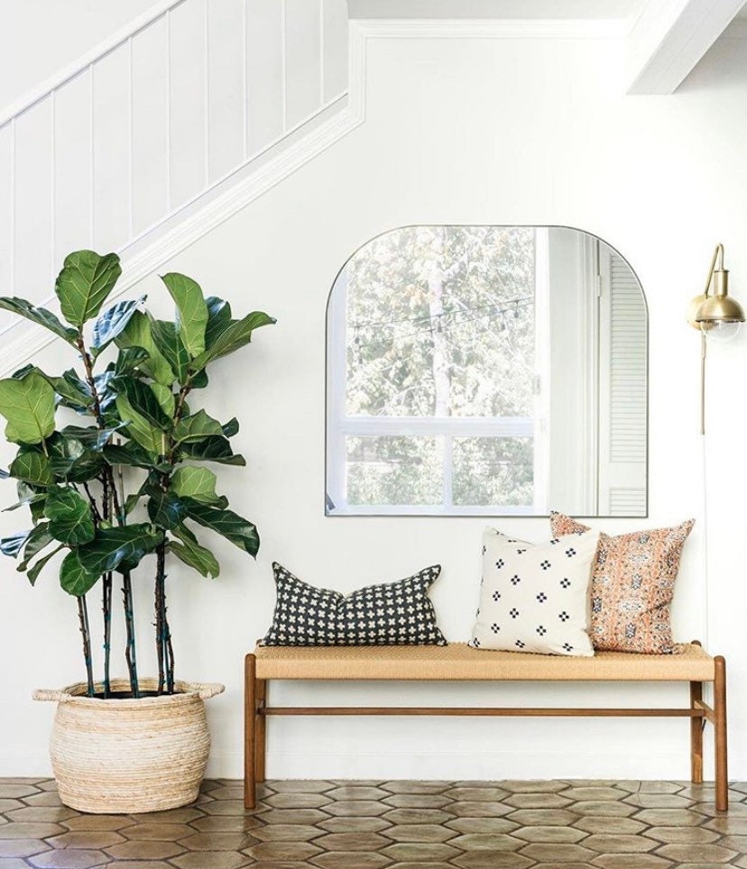 Carolina Irving Cordoba Designer Pillows in Cinnamon/Indigo
