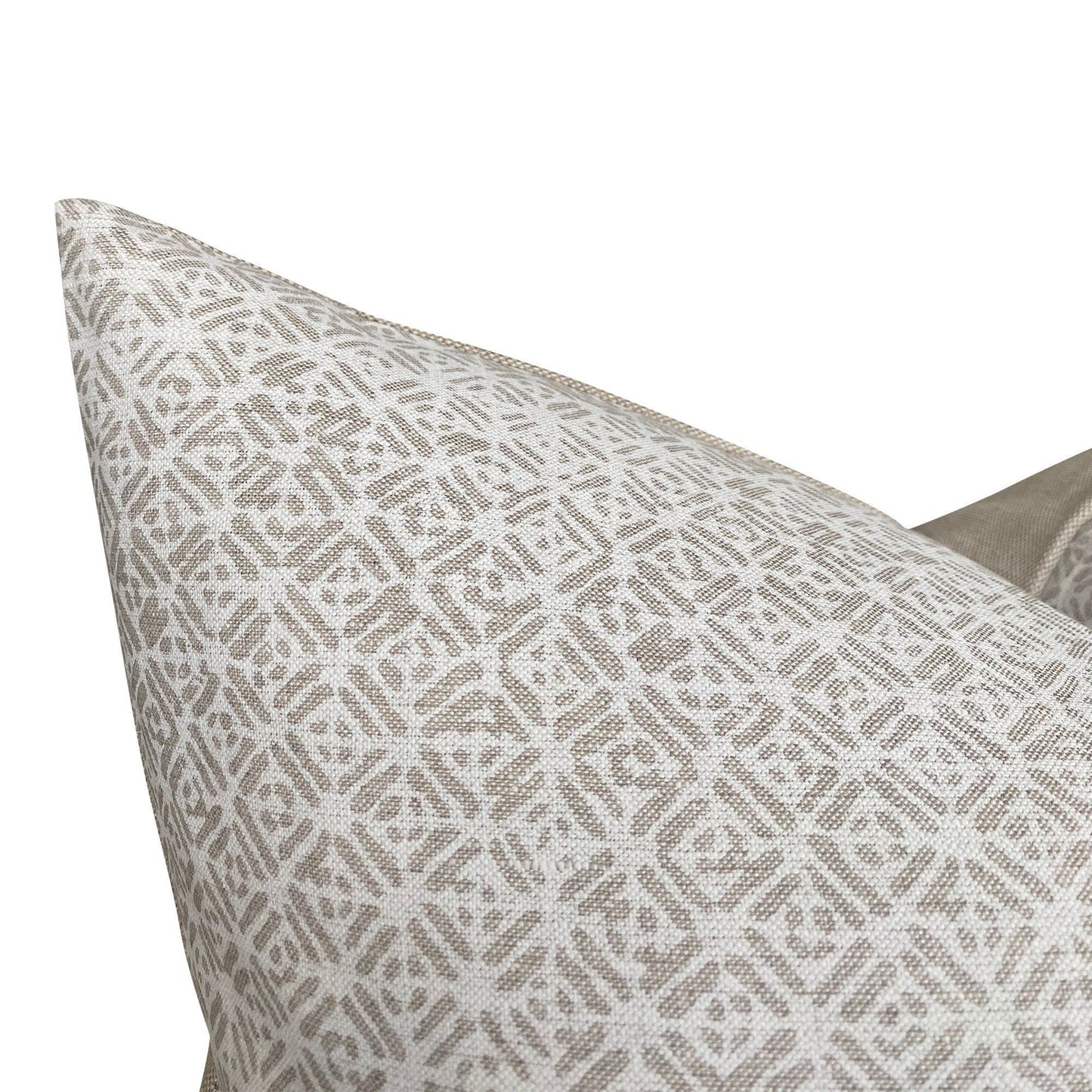 Walter G Textiles Designer Pillows Batik in Chalk Linen