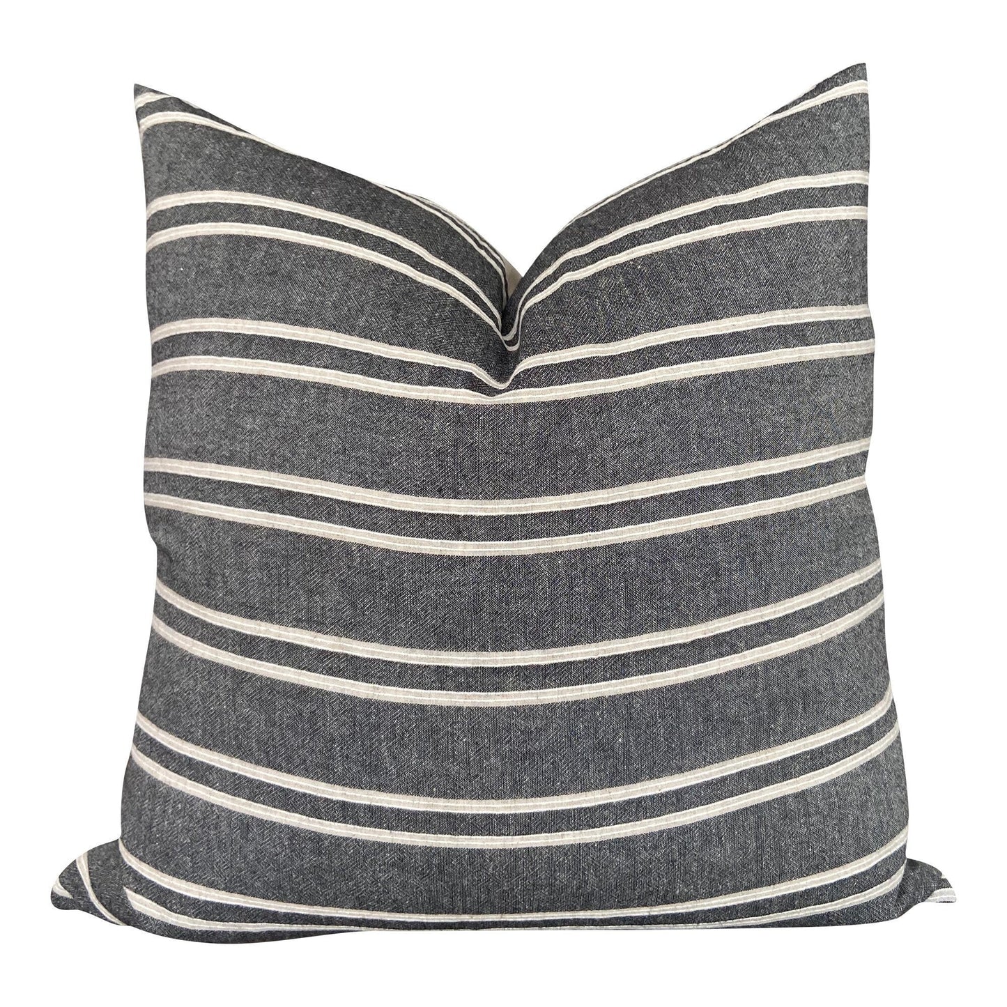 Chiangmai Native Cotton Charcoal Stripe Dixon Pillow Cover