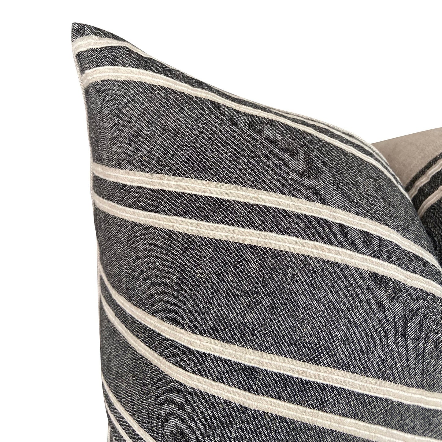 Chiangmai Native Cotton Charcoal Stripe Dixon Pillow Cover