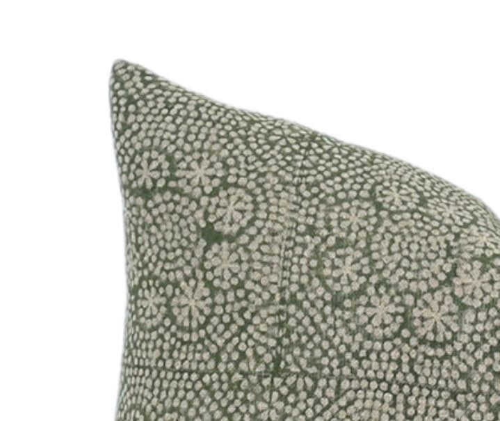 Designer Wisteria in Olive Pillow Cover