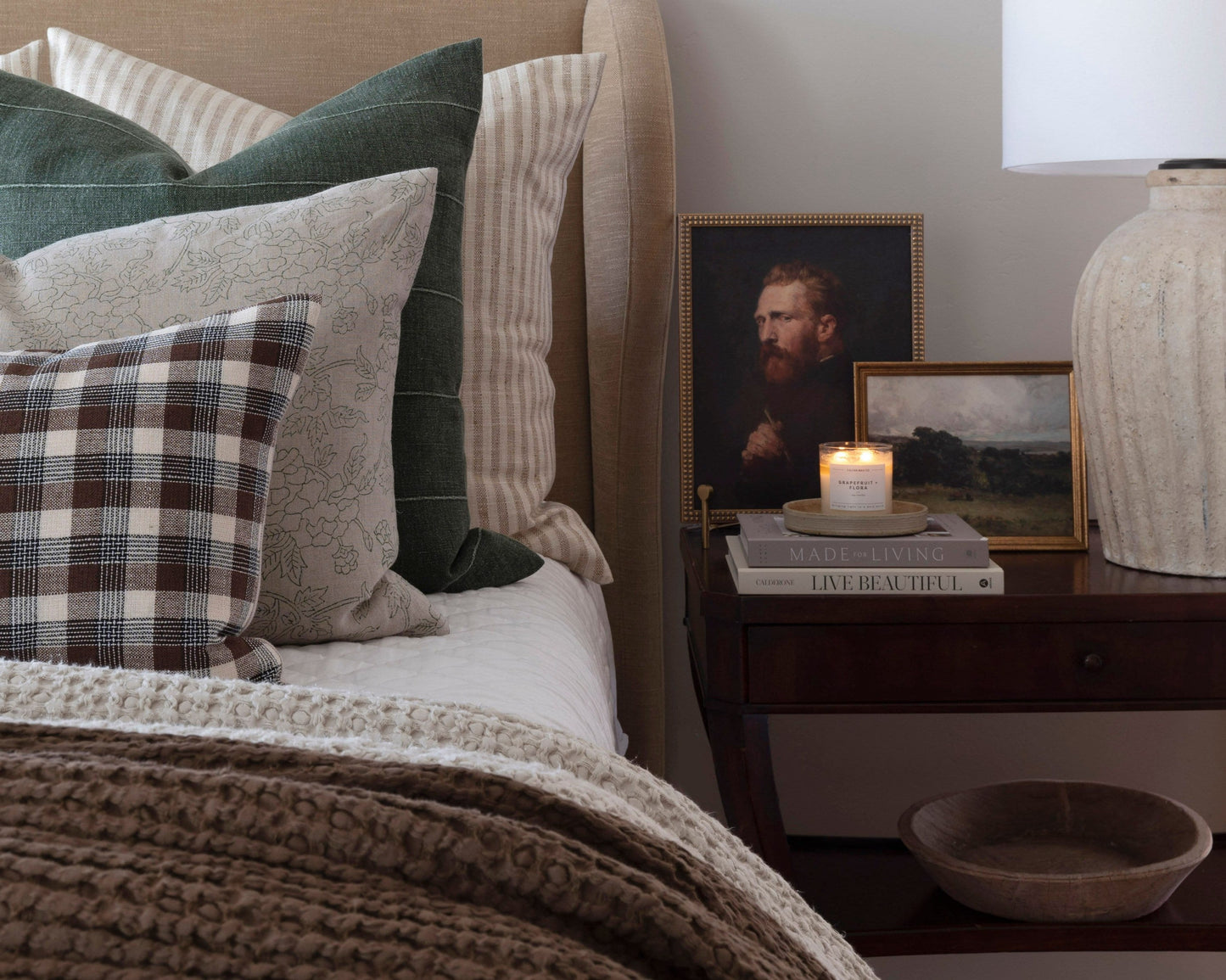 Designer "Hawthorne" Plaid Woven Pillow Cover