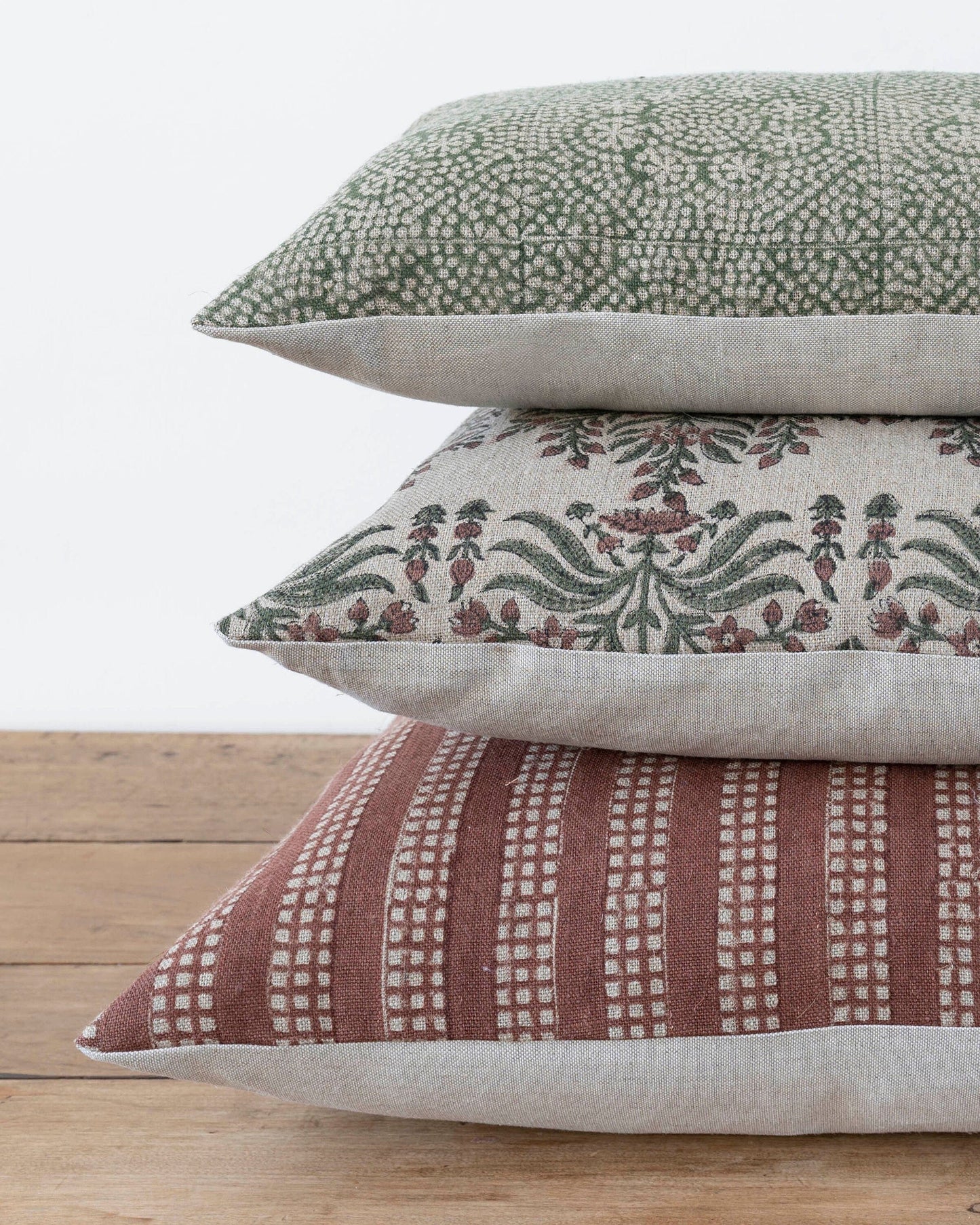 Designer Wisteria in Olive Pillow Cover