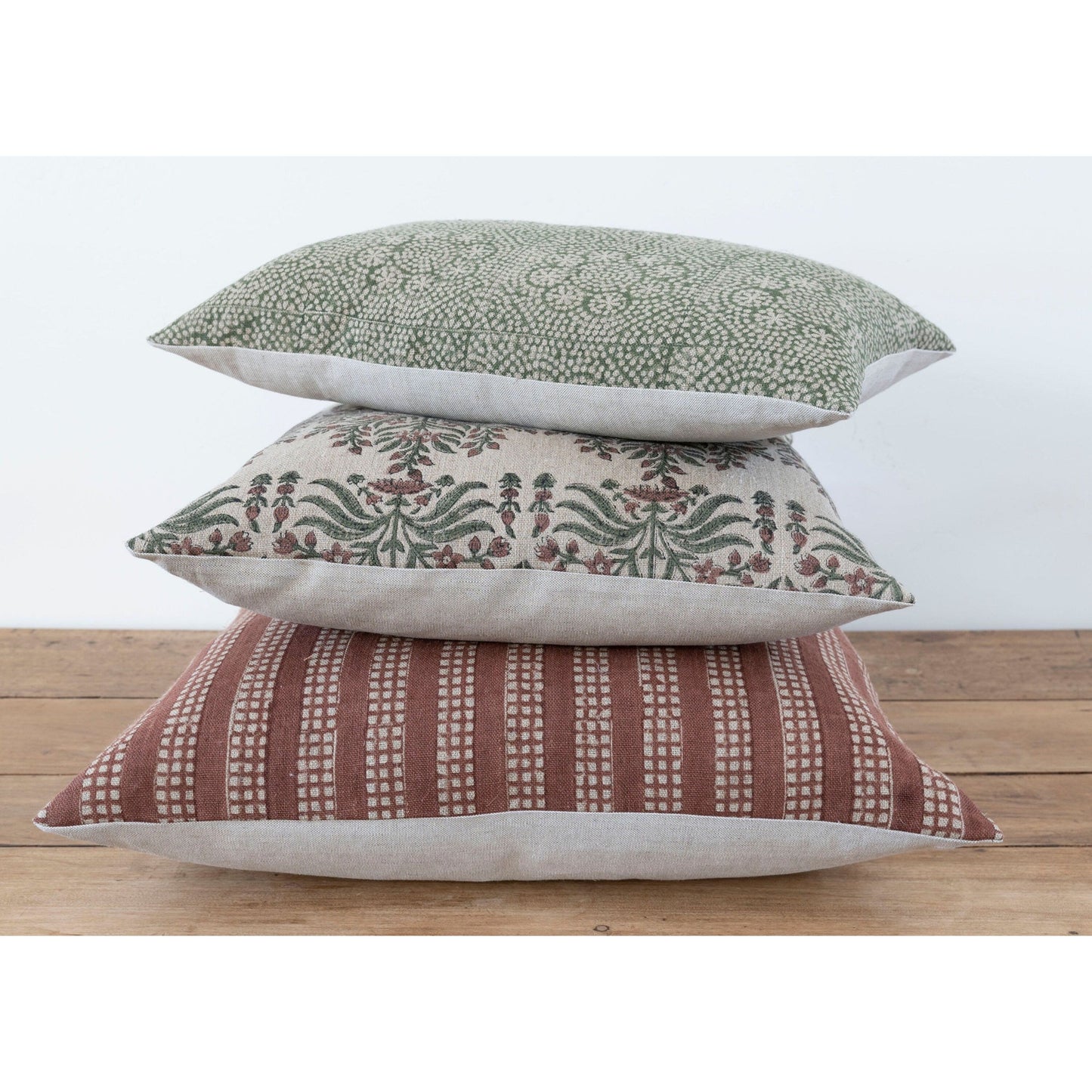 Designer Wisteria in Olive Pillow Cover