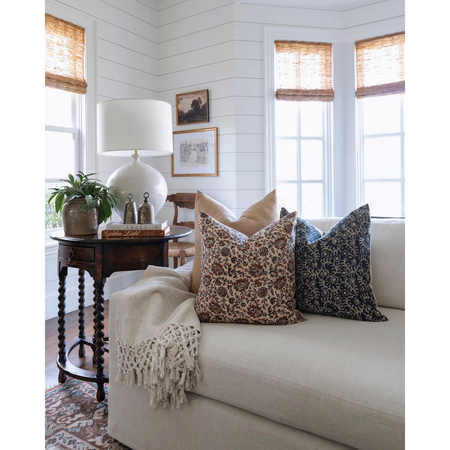 Kochin Pillow Cover in Indigo