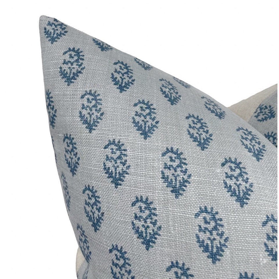 Peter Dunham Rajmata Pillow Cover in Mist Indigo