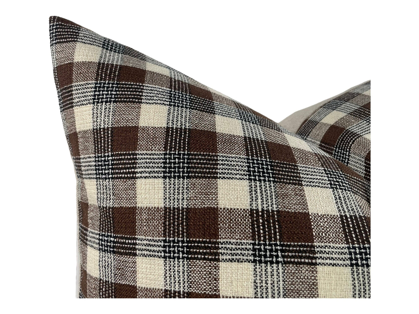 Designer "Hawthorne" Plaid Woven Pillow Cover