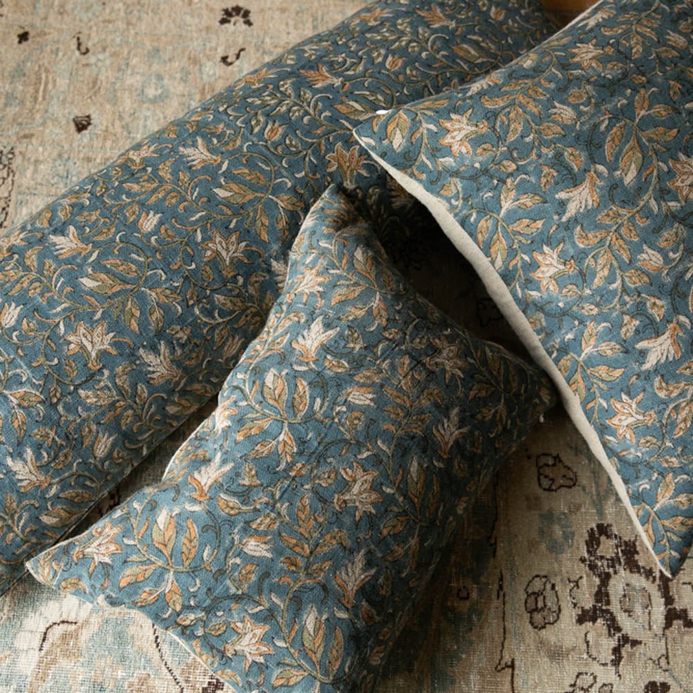 Keya Pillow Cover in Teal