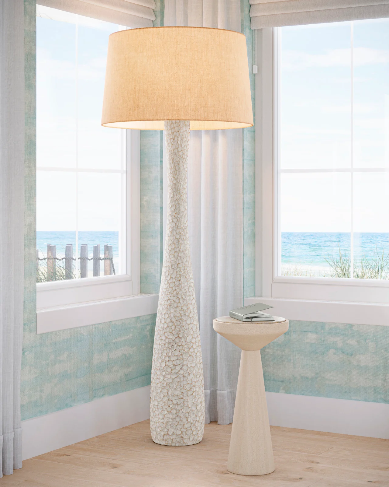 Edwell Whitewash Floor Lamp
