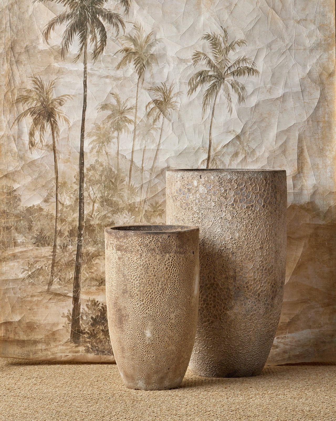 Elias Beige Large Planter