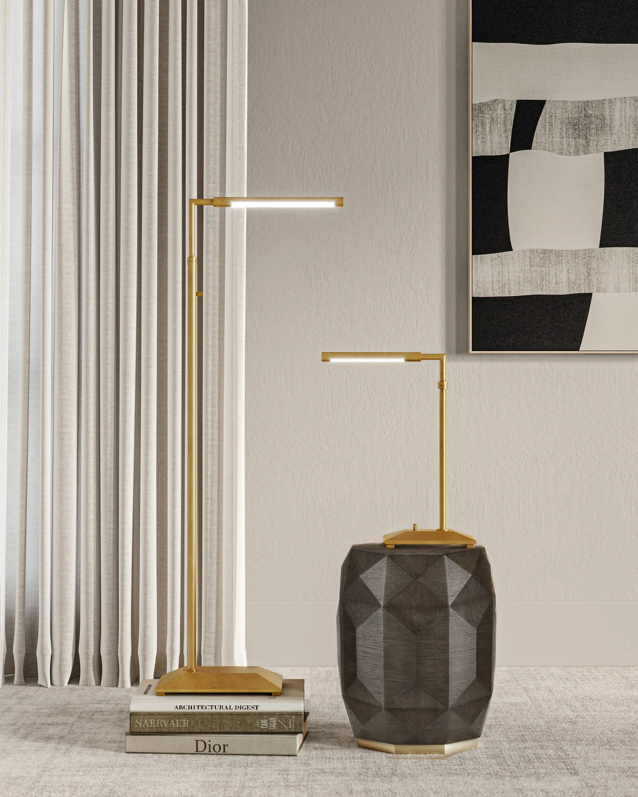 Autrand Brass Floor Lamp