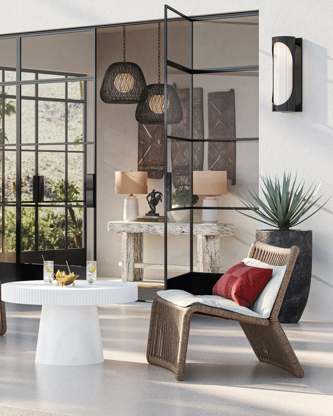 Elias Black Large Planter