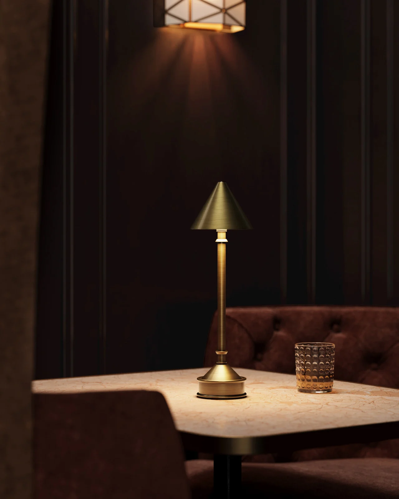 Traipse Brass Cordless Table Lamp