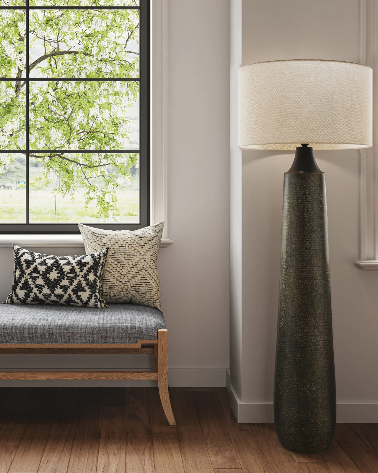 Brigadier Black Floor Lamp