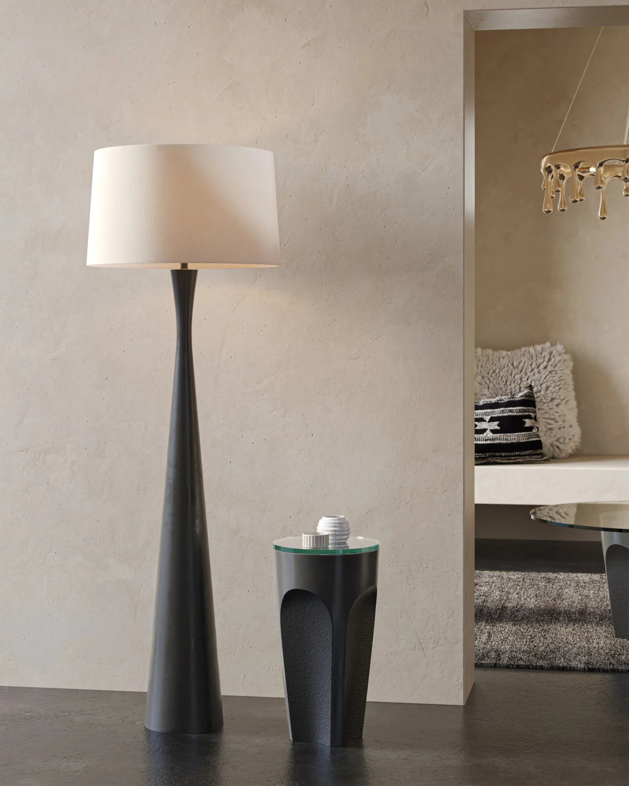 Lemy Black Drink Table