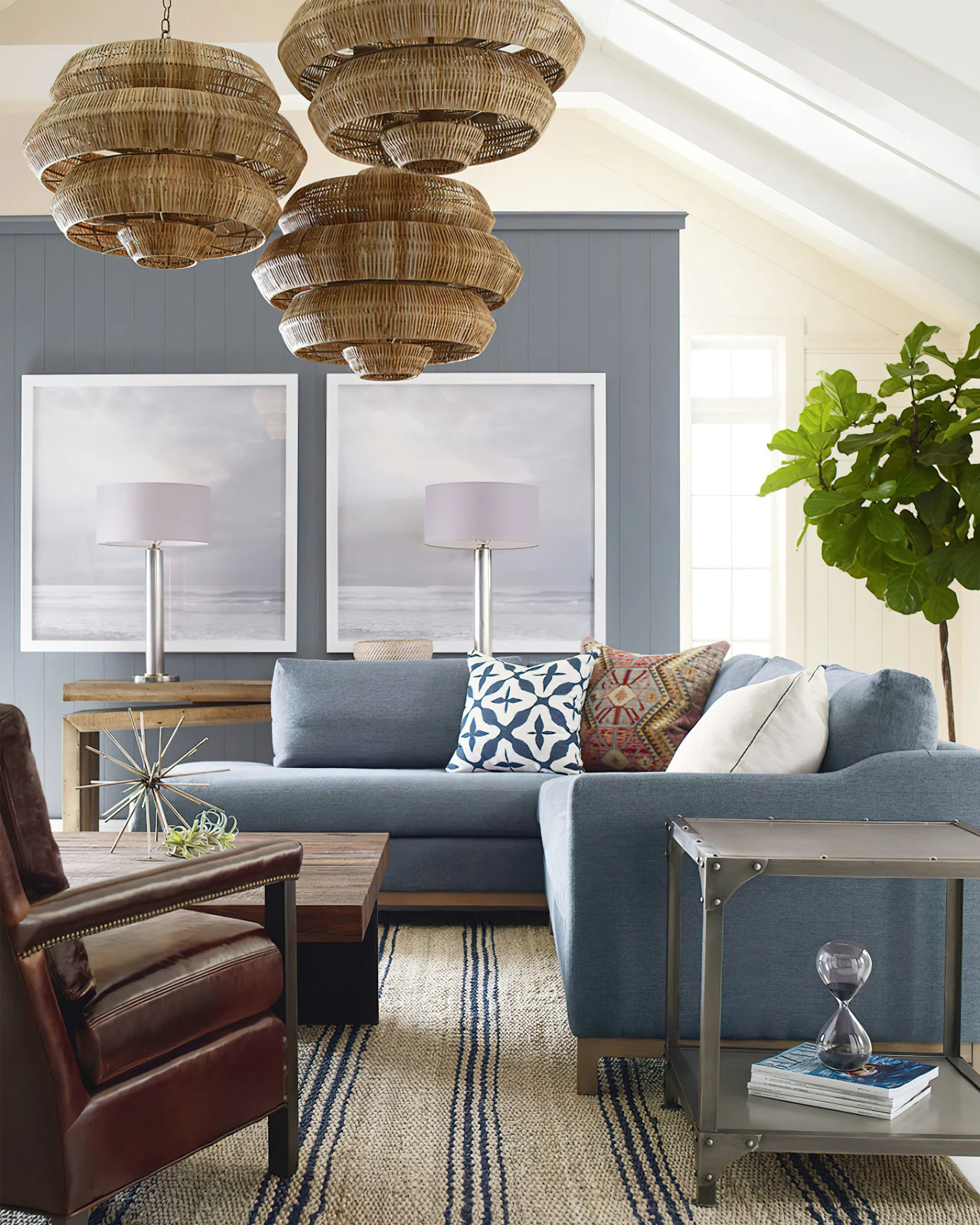 Antibes Natural Chandelier - Medium