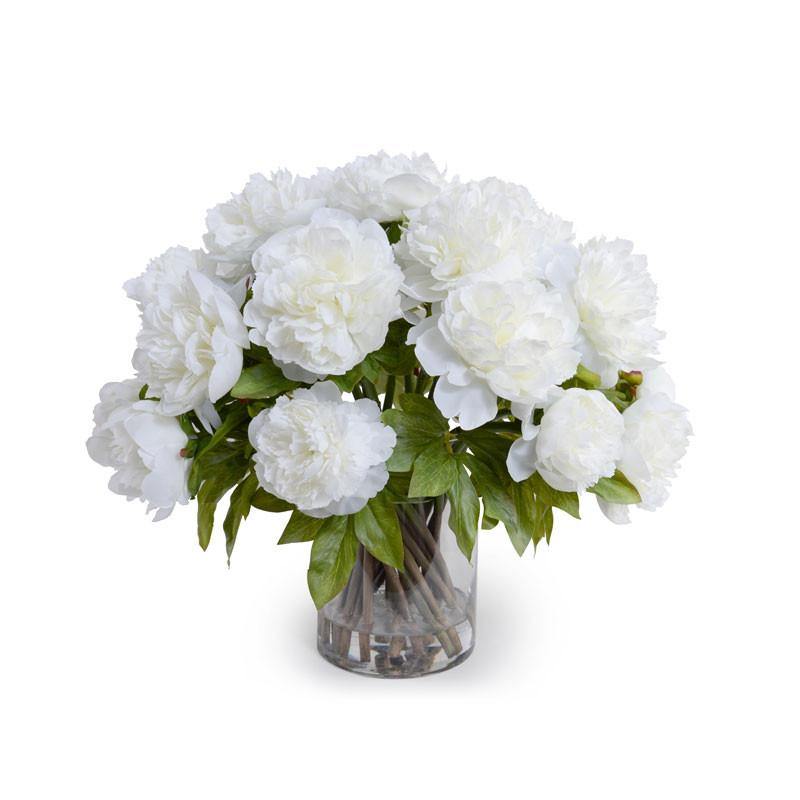 ARTIFICIAL LARGE WHITE PEONY BOUQUET