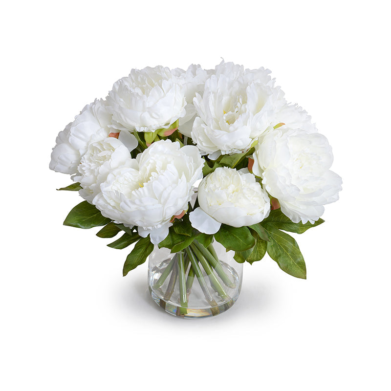 ARTIFICIAL SMALL WHITE PEONY BOUQUET