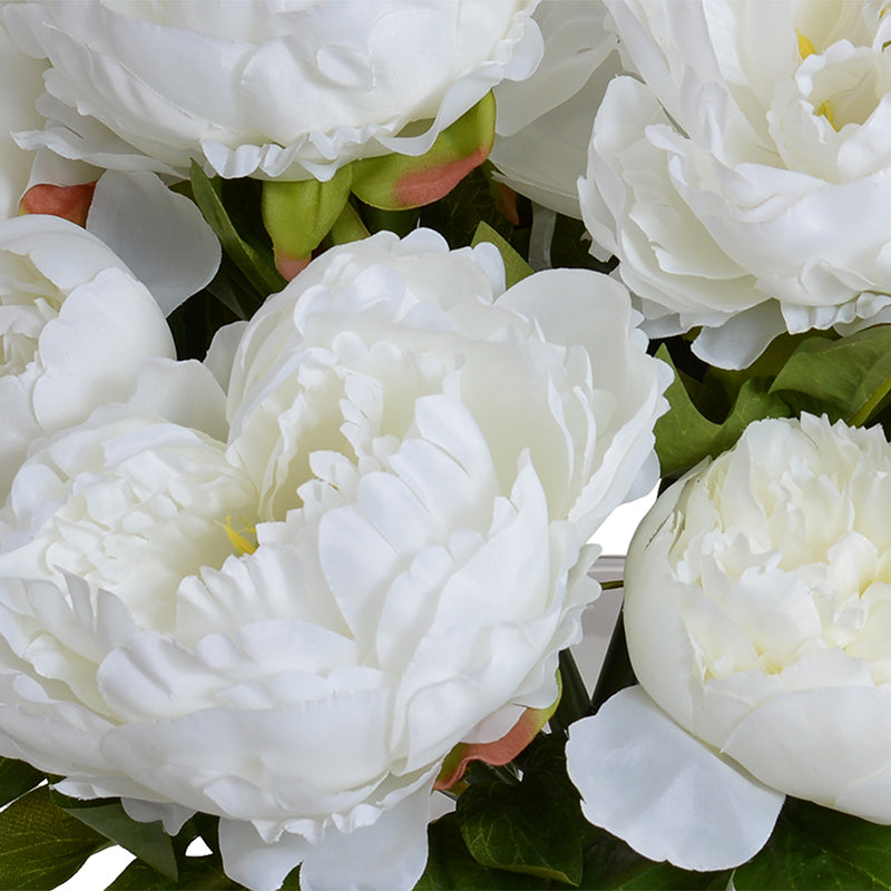 ARTIFICIAL SMALL WHITE PEONY BOUQUET