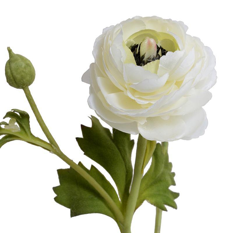 ARTIFICIAL WHITE RANUNCULUS IN MINI POT