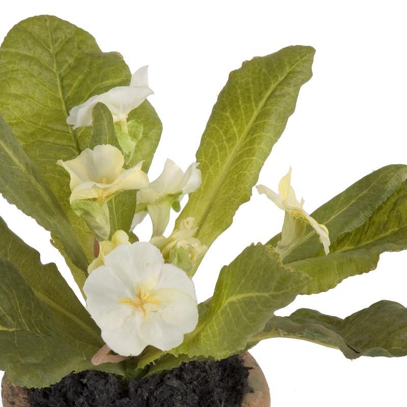 ARTIFICIAL CREAM PRIMULA IN MINI POT