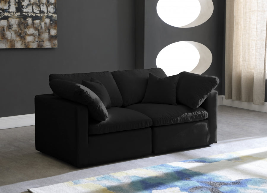 Cloud Velvet Plush Modular 2 Piece Loveseat