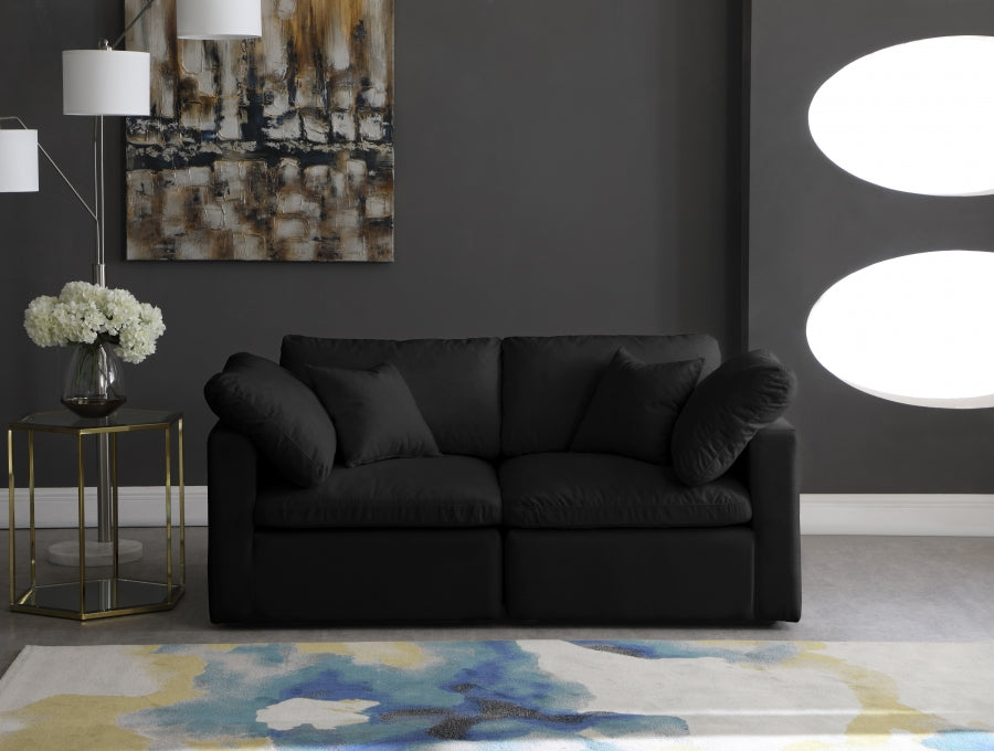 Cloud Velvet Plush Modular 2 Piece Loveseat