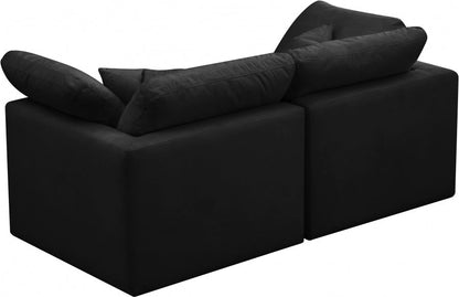 Cloud Velvet Plush Modular 2 Piece Loveseat