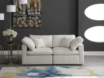 Cloud Velvet Plush Modular 2 Piece Loveseat