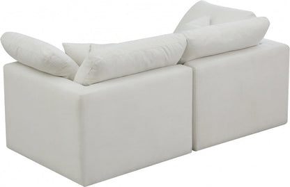 Cloud Velvet Plush Modular 2 Piece Loveseat