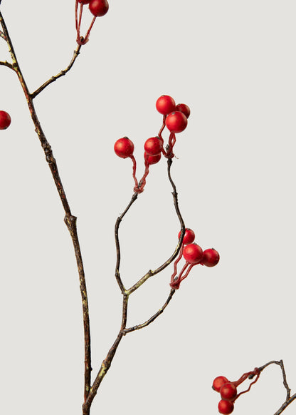 Artificial Christmas Berry Branch in Red - 38"