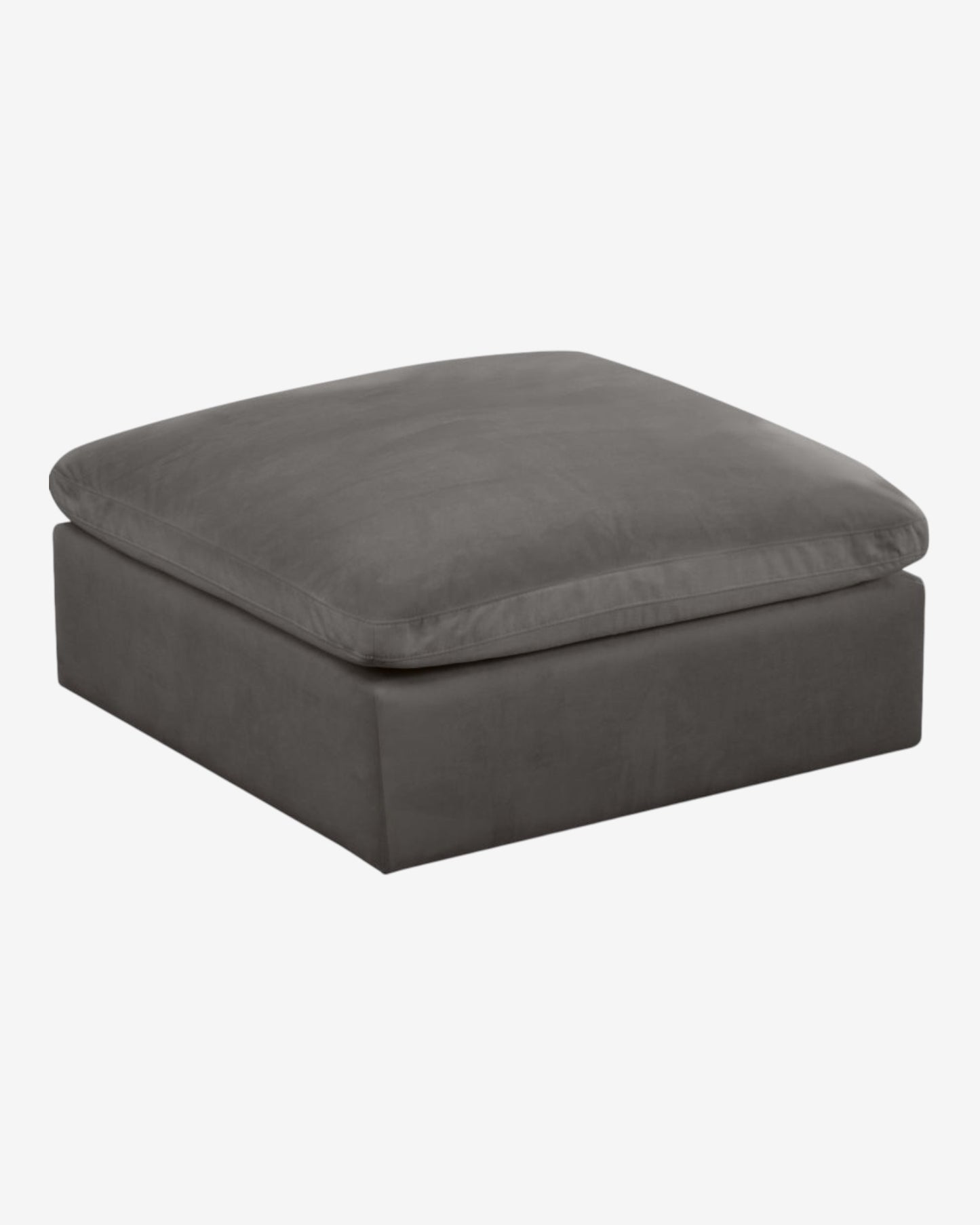 Cloud Velvet Deluxe Ottoman - Cream