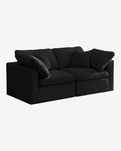 Cloud Velvet Plush Modular 2 Piece Loveseat