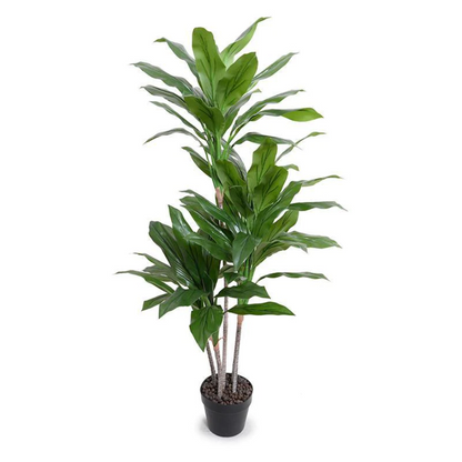 ARTIFICIAL GREEN DRACAENA IN ROUND POT - 52"H