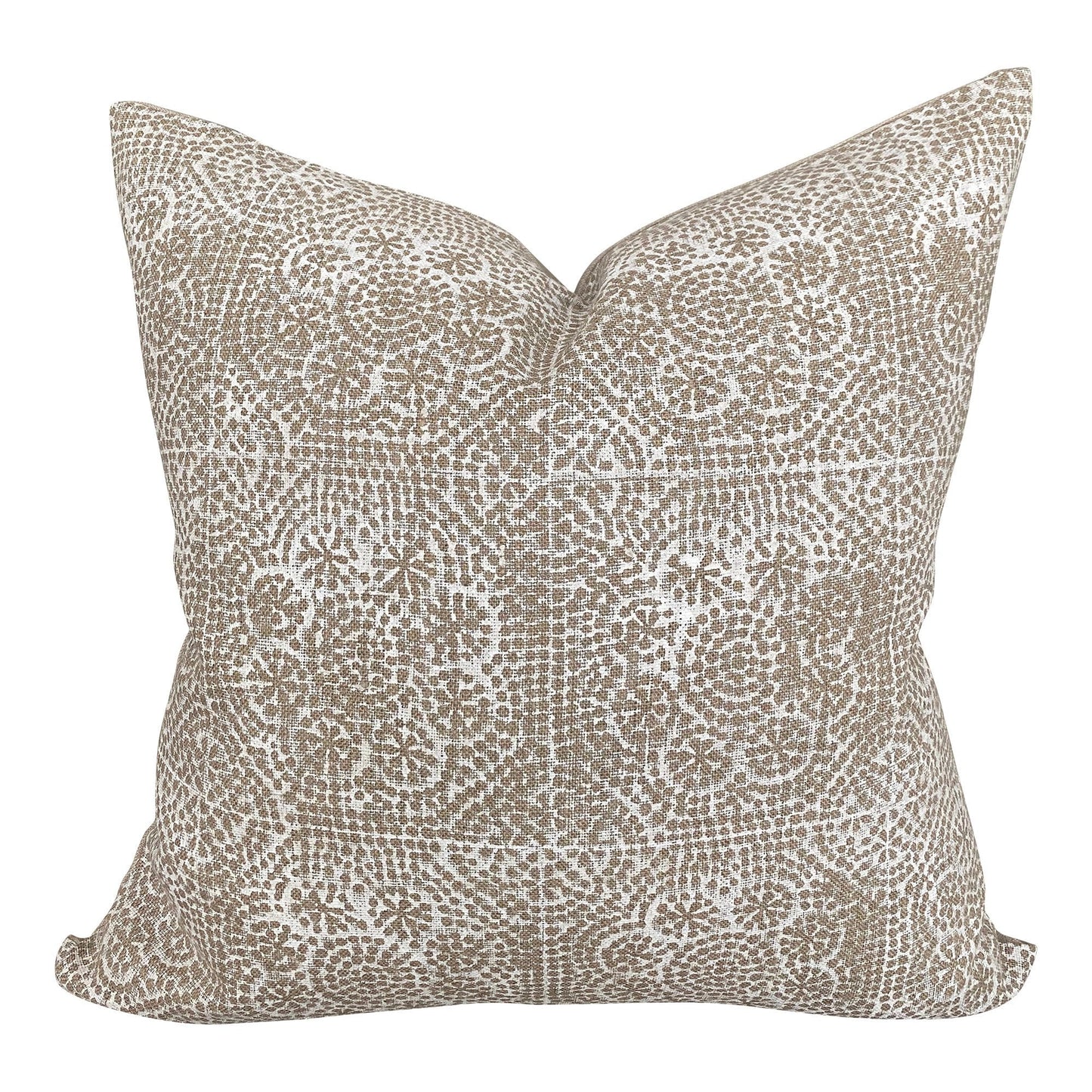 Designer Wisteria in White Linen Pillow Cover