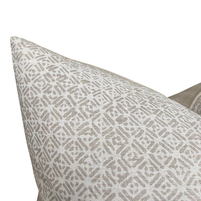 Walter G Textiles Designer Pillows Batik in  Chalk Linen