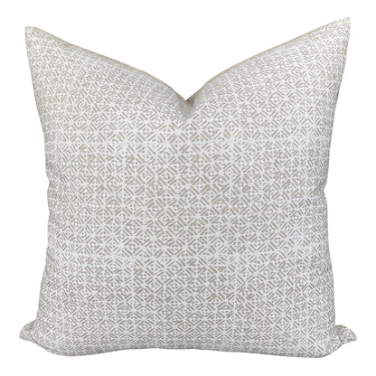 Walter G Textiles Designer Pillows Batik in  Chalk Linen