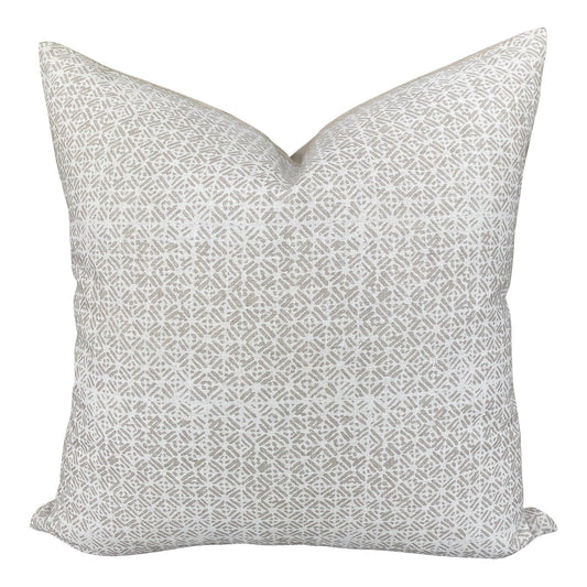 Walter G Textiles Designer Pillows Batik in  Chalk Linen