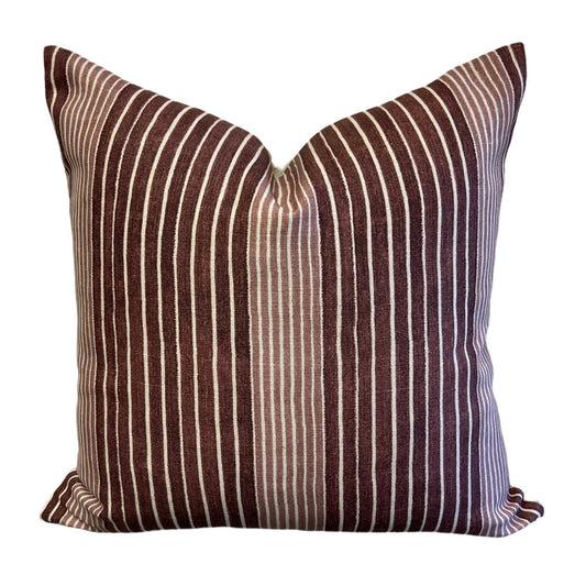 Designer Clay McLaurin Mediterranean Stripe Pillow Cover in Berry