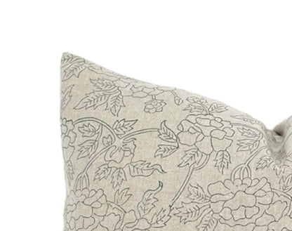 Designer Marceline in Olive Linen Pillow Cover