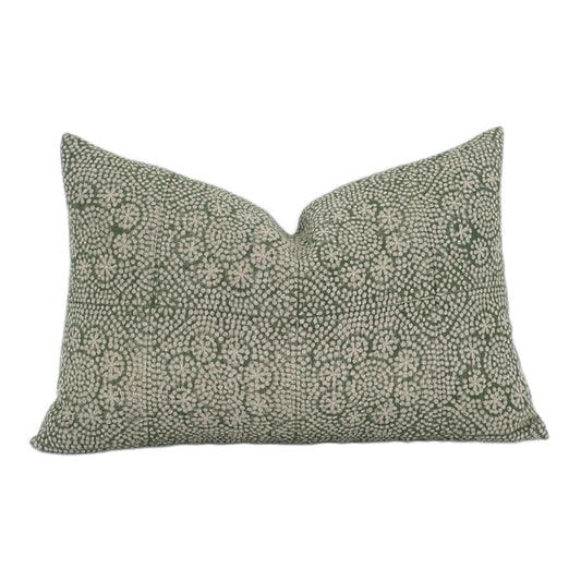 Designer Wisteria in Olive Pillow Cover