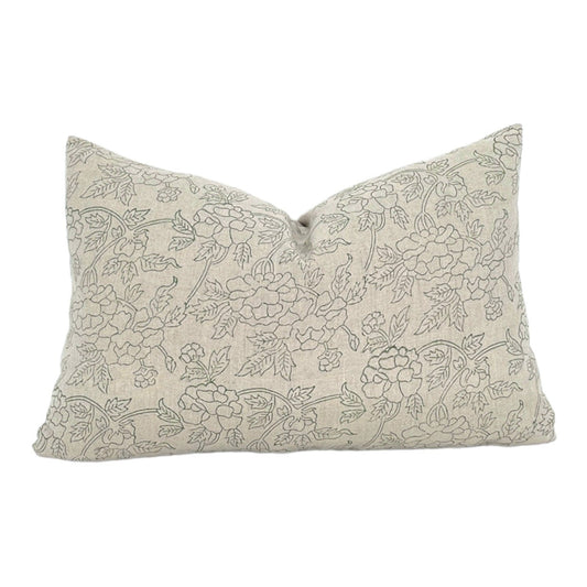 Designer Marceline in Olive Linen Pillow Cover