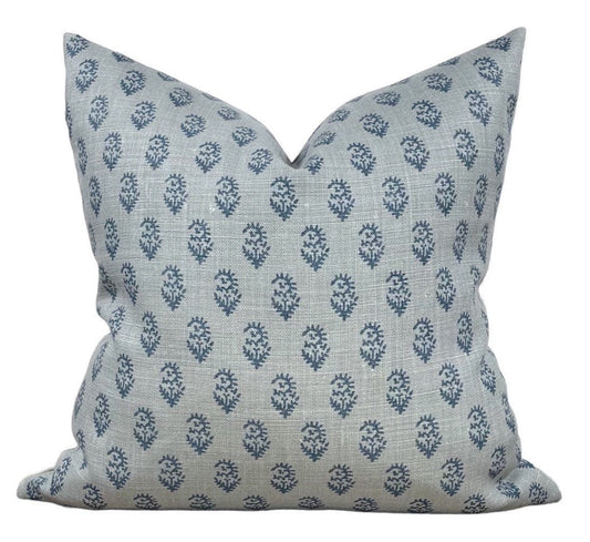 Peter Dunham Rajmata Pillow Cover in Mist Indigo