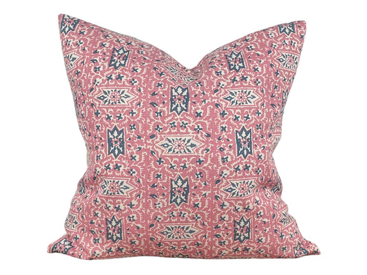 Carolina Irving Cordoba Designer Pillows in Rasberry/Indigo