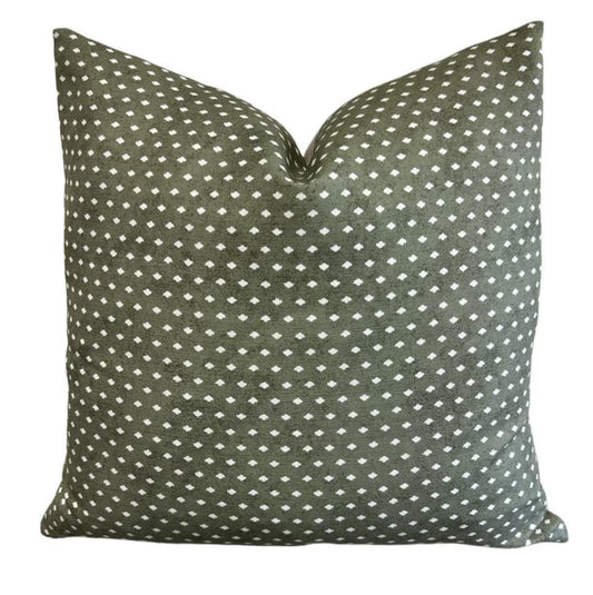 Designer Pillows Maresca Calico Dot in Willow