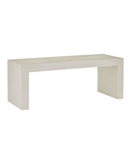 Carson Ivory Terrazzo Bench