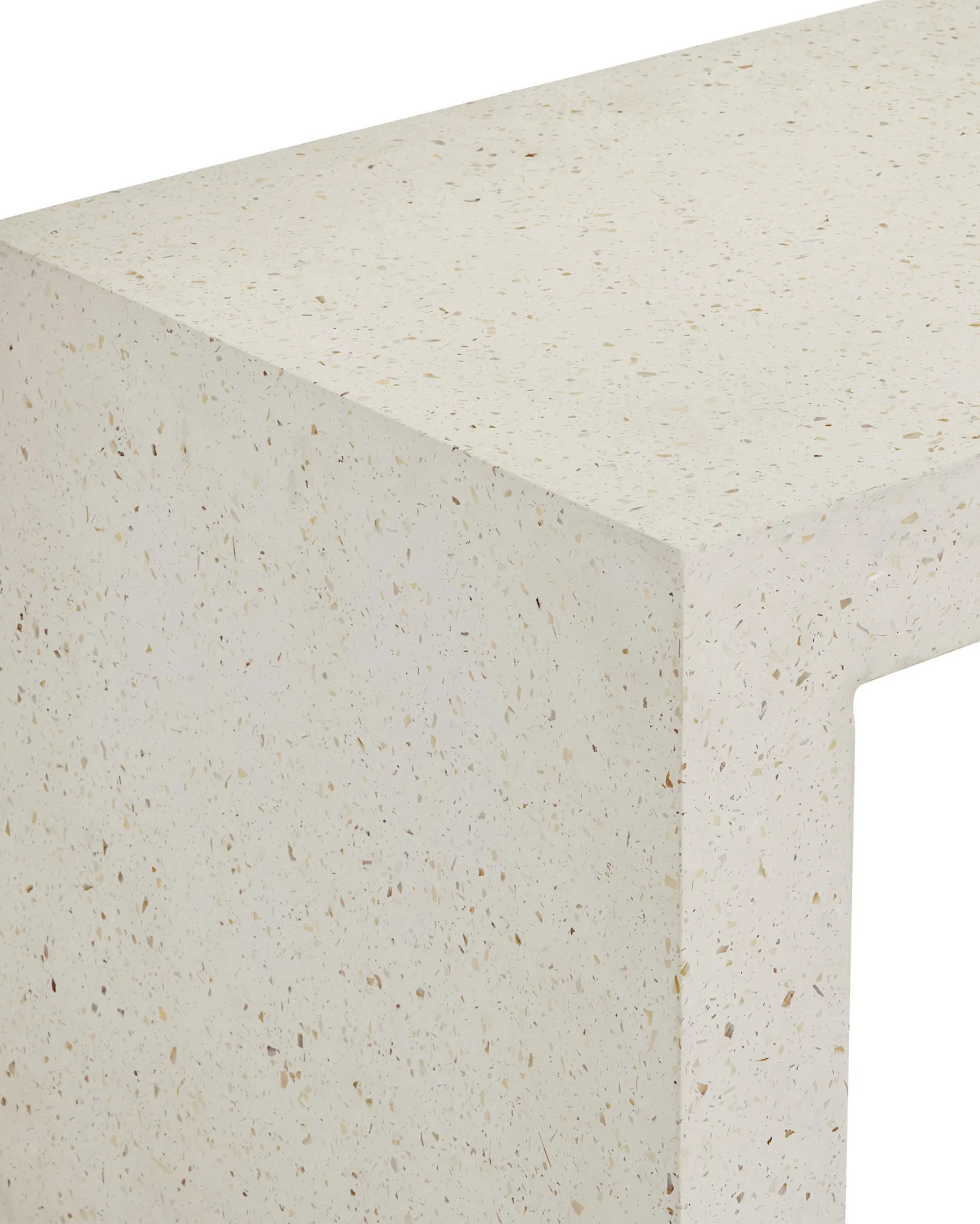 Carson Ivory Terrazzo Bench